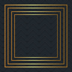 elegant square golden frame