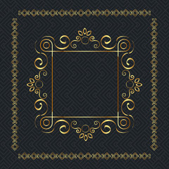 elegant square golden frame