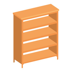 shelf wooden isolated icon