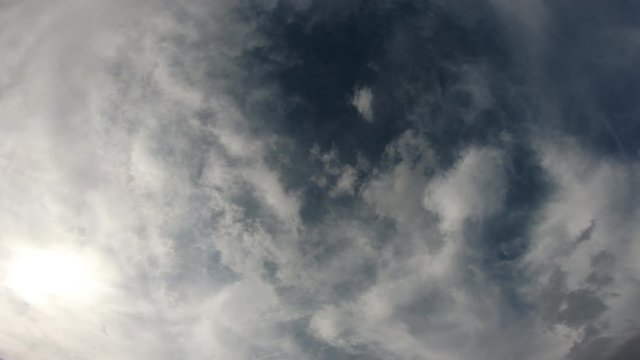 Deep Blue Sky Through light Cloud Cover Sky Shot