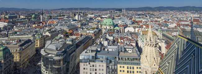 Blick über Wien nach Westen vom Stephansdoms