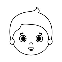 cute little boy head character