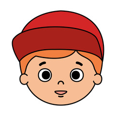 cute little boy head character