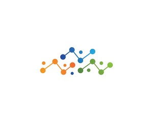 molecule logo vector