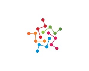 molecule logo vector