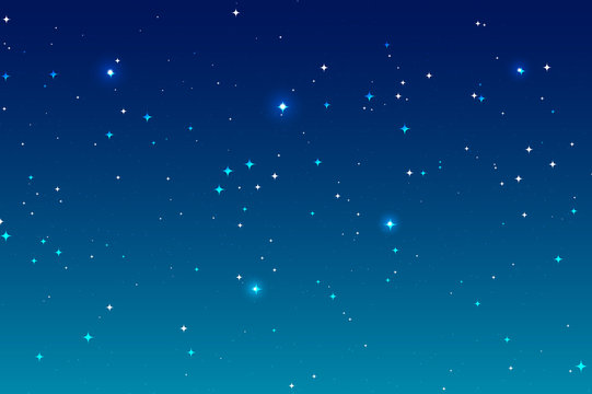 Sky night background and many stars. Blue deep space landscape