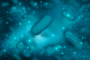 
3d illustration close up of  microscopic  bacteria