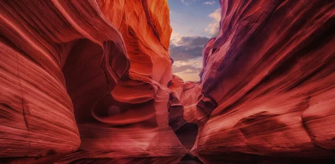 Fotobehang The Antelope Canyon, near Page, Arizona, USA. The Antelope Canyon is the most-visited and most-photographed slot canyon in the American Southwest. © Travel Stock