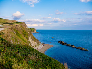 The beautiful coast at Durdle door in England