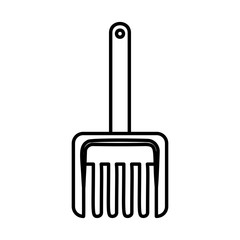 plastic rake toy icon