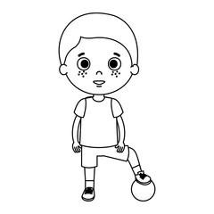 cute little boy with soccer balloon