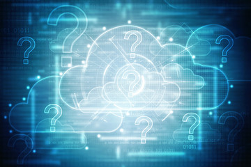 2d illustration question mark