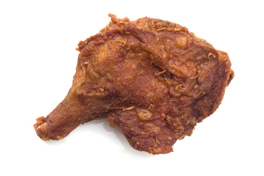 fried chicken isolated on white background.