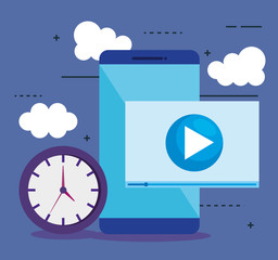 smartphone with seo icons