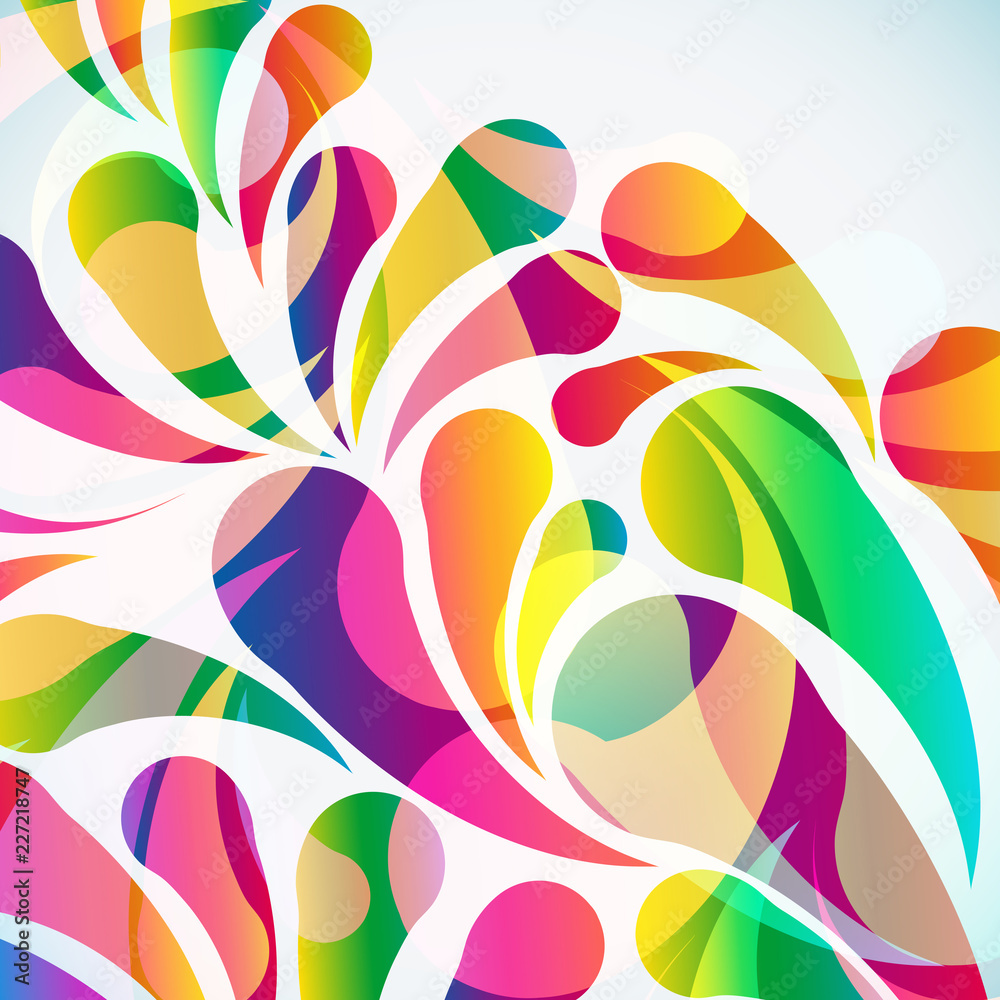Canvas Prints abstract colorful arc-drop background. vector.