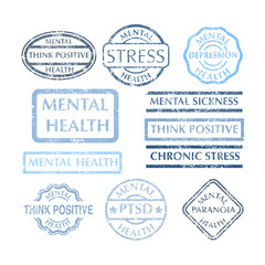 Mental disorder stamps set