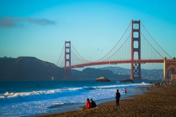 Crédence de cuisine en verre imprimé Plage de Baker, San Francisco Golden Gate Bridge, Baker Beach, San Francisco