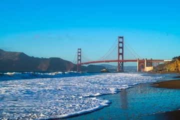 Photo sur Plexiglas Plage de Baker, San Francisco Pont du Golden Gate, Baker Beach, San Francisco