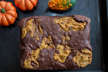 Kürbis Schoko Brownie