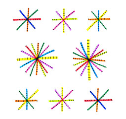 Abstract handmade colorful shapes for design