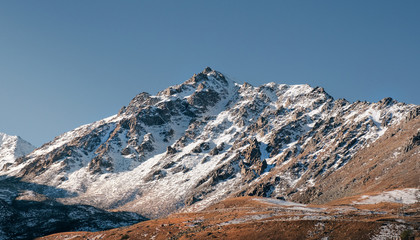 Walk in mountains over the lake