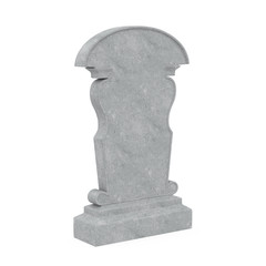 Blank Gravestone Isolated