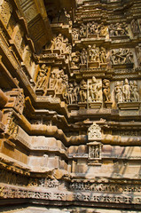 VISHWANATH TEMPLE, Panel with erotic sculptures, Western Group, Khajuraho, Madhya Pradesh, UNESCO...