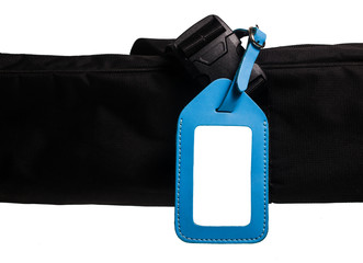 blue leather luggage tag,bag tag - 227228328