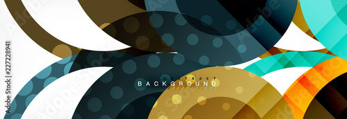 Abstract colorful geometric composition - multicolored circle background