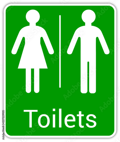 Panneau En Anglais: Toilettes Pour Hommes Et Femmes, Wc Mixtes Et Unisexe  Panneau Pour Salle De Bain, Toilettes Et Autres Commodités Wall  Mural-jojojo07