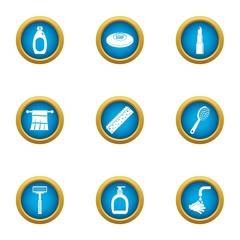 Consumable icons set. Flat set of 9 consumable vector icons for web isolated on white background
