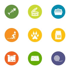 Fototapeta premium Creature icons set. Flat set of 9 creature vector icons for web isolated on white background