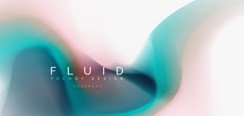 Mixing liquid color flow abstract background. Trendy abstract layout template for business or technology presentation, internet poster or web brochure cover, wallpaper