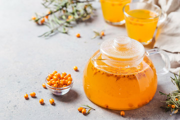 Healthy sea buckthorn tea
