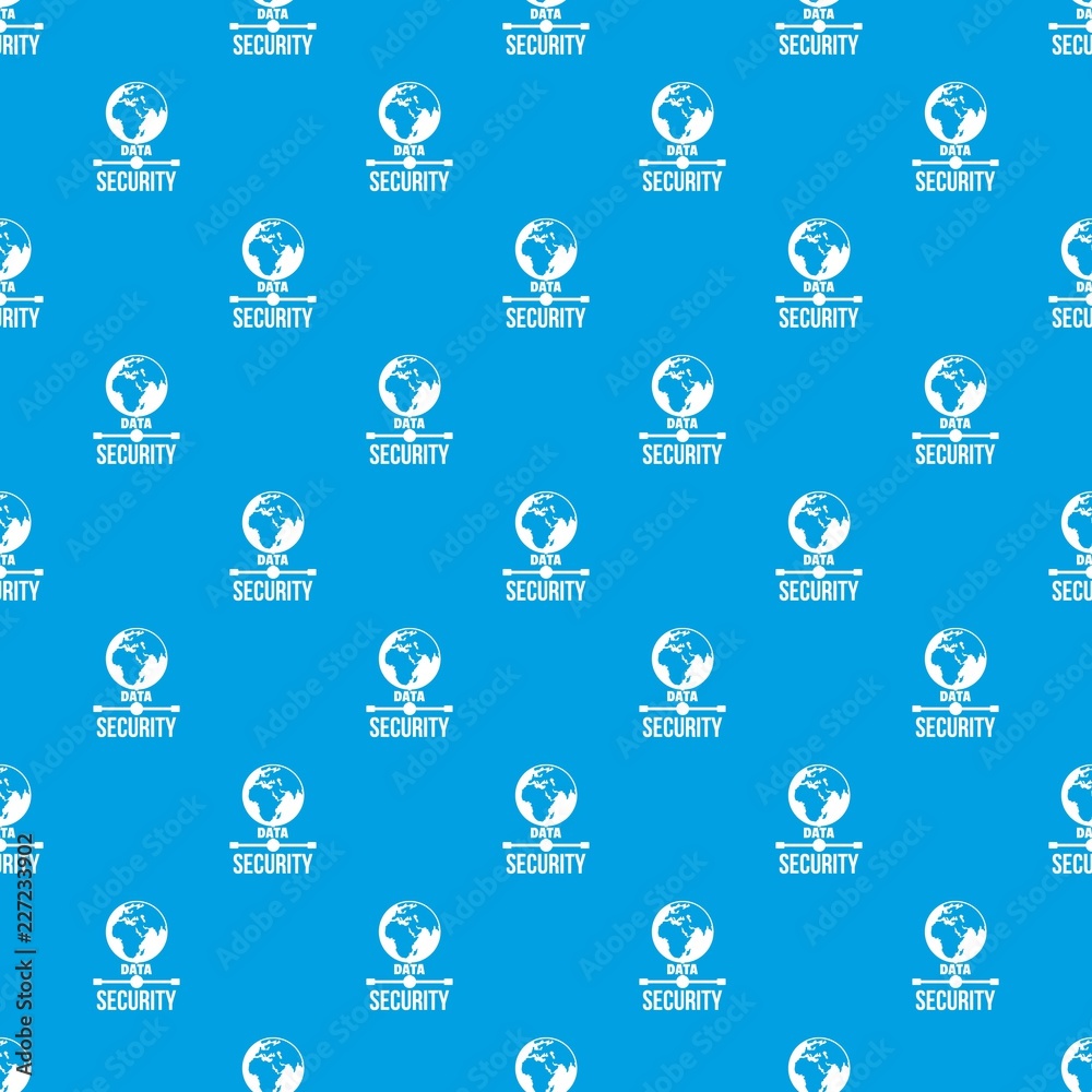 Aufkleber global data security pattern vector seamless blue repeat for any use