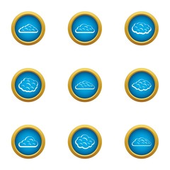 Fototapeta premium Residue icons set. Flat set of 9 residue vector icons for web isolated on white background
