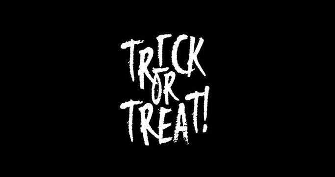 Animated Hand Written Halloween Trick or Treat