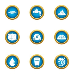 Reviver icons set. Flat set of 9 reviver vector icons for web isolated on white background