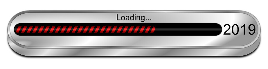 2019 Loading bar - 3D illustration