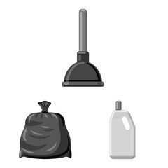 Isolated object of cleaning and service symbol. Collection of cleaning and household vector icon for stock.