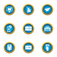 Epistle icons set. Flat set of 9 epistle vector icons for web isolated on white background