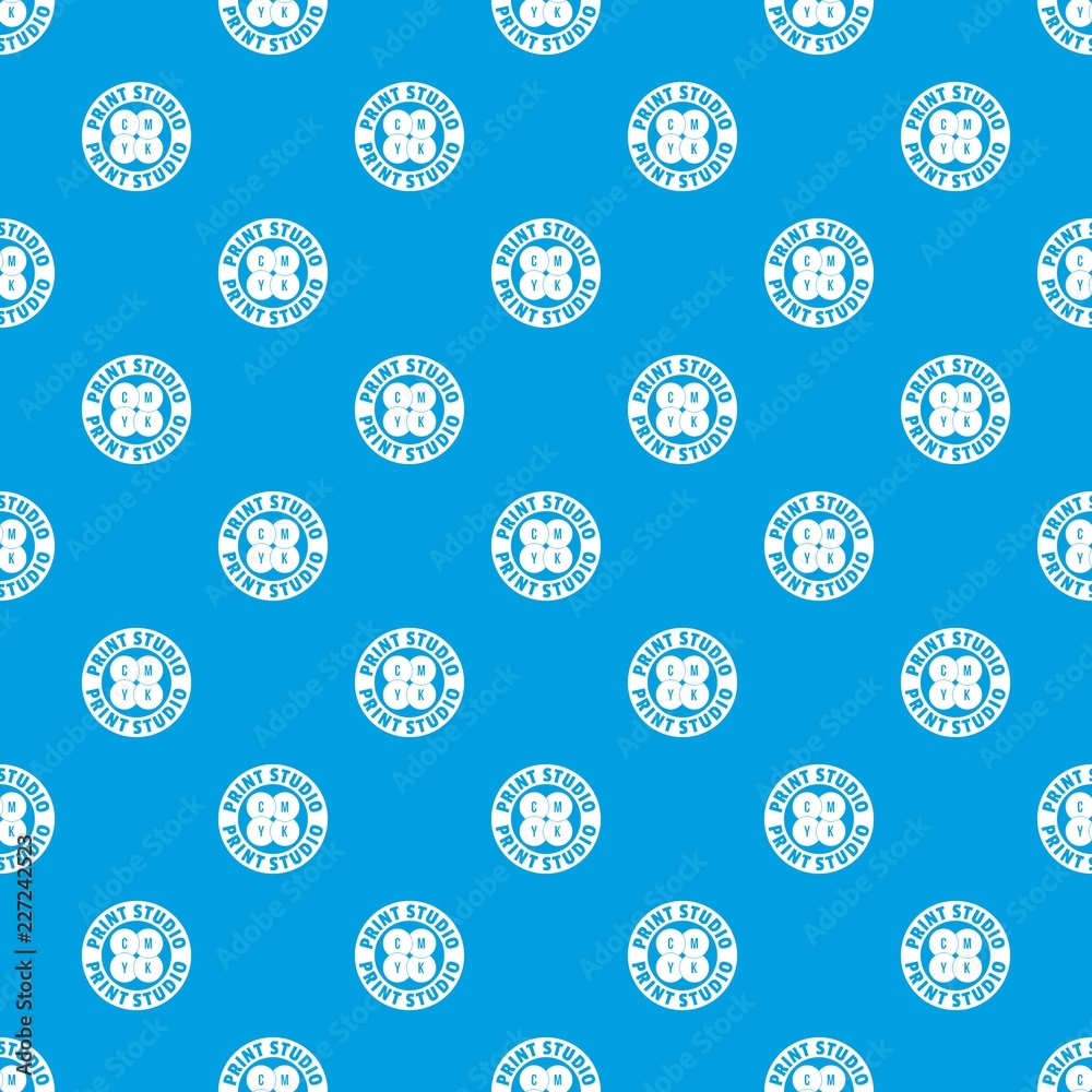 Poster new print studio pattern vector seamless blue repeat for any use
