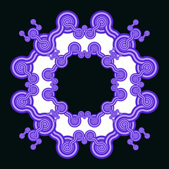 graphic wheels hexagonal frame in black purple blue