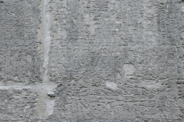 コンクリートの壁　粉砕加工