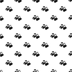 Road tractor pattern vector seamless repeating for any web design