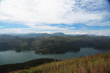 Scenic with cloudy sky at Calvary Mount, Idukki