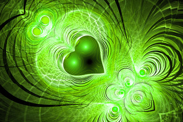 Abstract fantasy ornament pattern. Creative fractal design for greeting cards or t-shirts