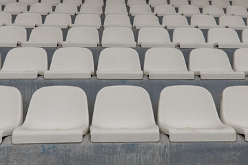Fototapeta premium Series of seat in a tribune.