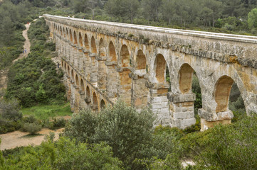 Fototapeta premium Ancient roman aqueduct in Tarragona.