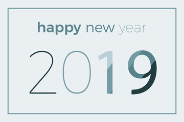 2019 mit Silvesterrakete auf schwarzem Hintergrund